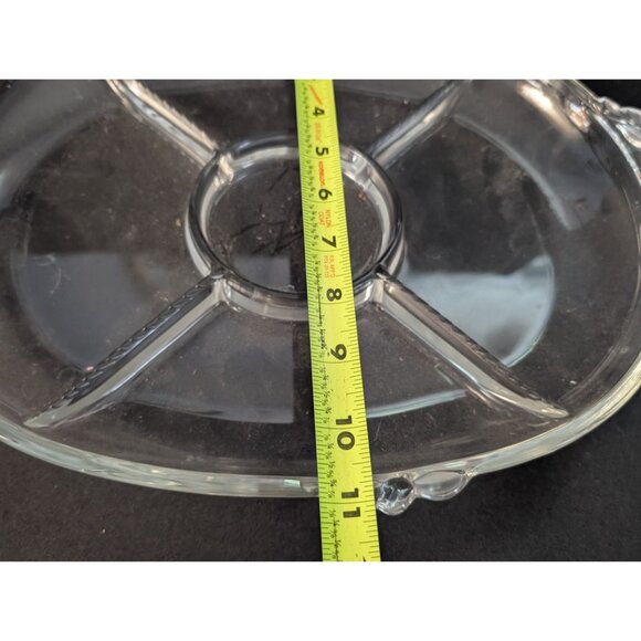 Vintage Mikasa Guilded Rose Glass Divided Serving Platter - Picture 4 of 4